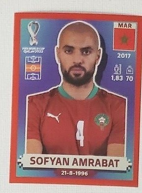 Panini FIFA World Cup QATAR 2022 - US Edition - BLUE & RED STICKERS - part 3 - Picture 36 of 194