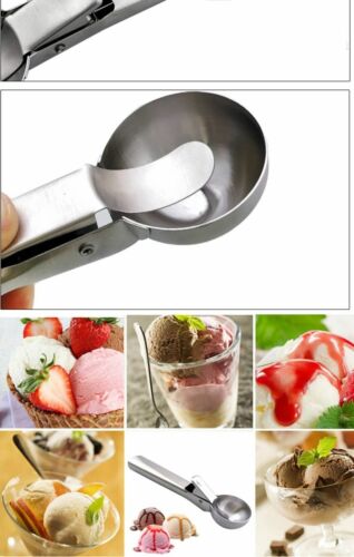 Ice Cream Scoops Stack Stainless Steel Digger Fruit Non-Stick Spoon Kitchen Tool - Picture 9 of 12
