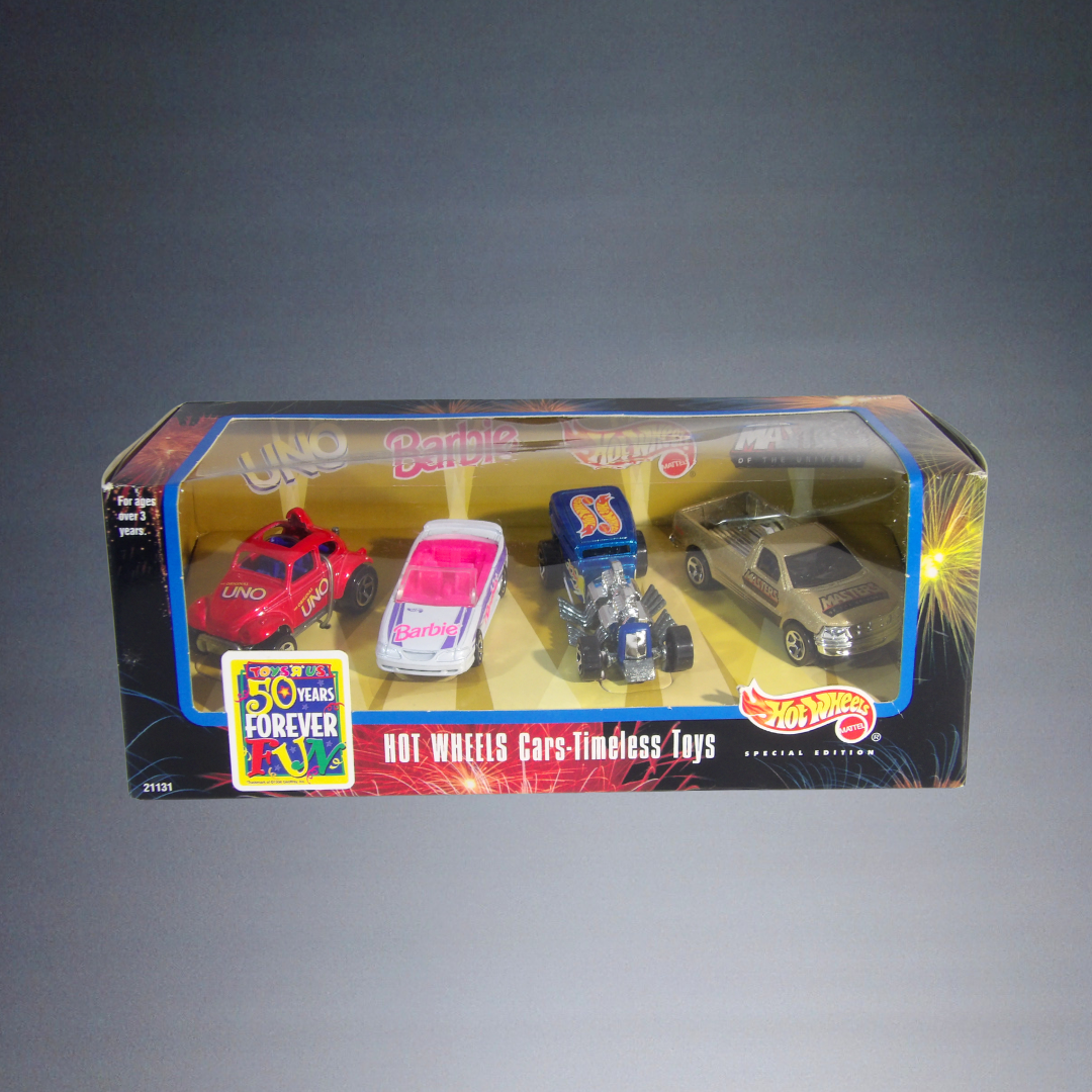 1998 MATTEL HOT WHEELS TIMELESS TOYS SPECIAL EDITION DIE CAST CARS SET #21131