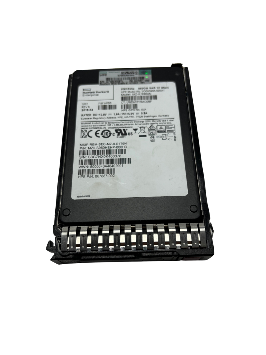 HPe 875682-001 960GB SAS 12Gbps RI SD DS 2.5