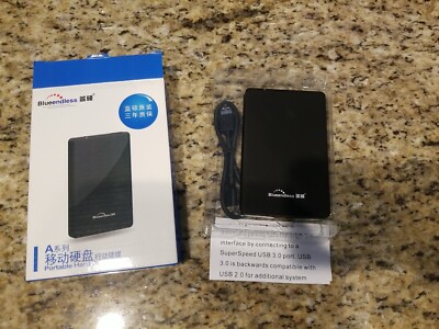 Blueendless Ultra Slim 2.5'' Portable External Hard Drive USB3.0 Hard Disk 500GB