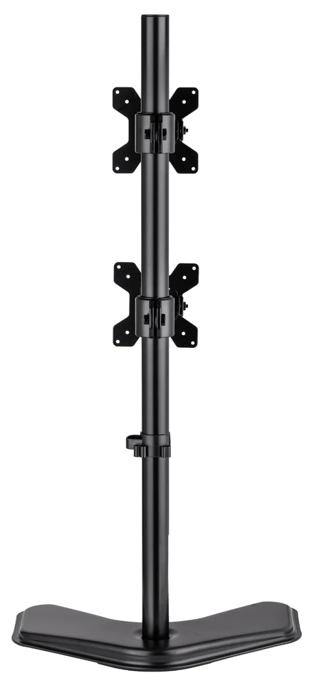 Adjustable Vertical Dual Monitor TV Desktop Mount Stand Tilt Swivel Fits 13- 27" - Image 4 of 4
