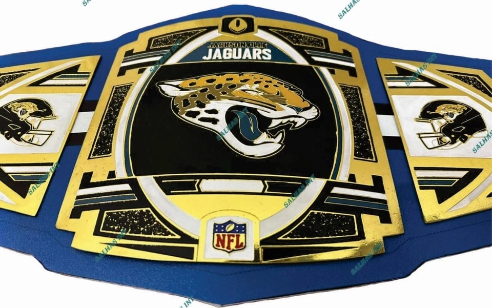 Новый пояс Jacksonville Jaguars Title Championship для американского футбола 4 мм латунь - Изображение 3 из 4