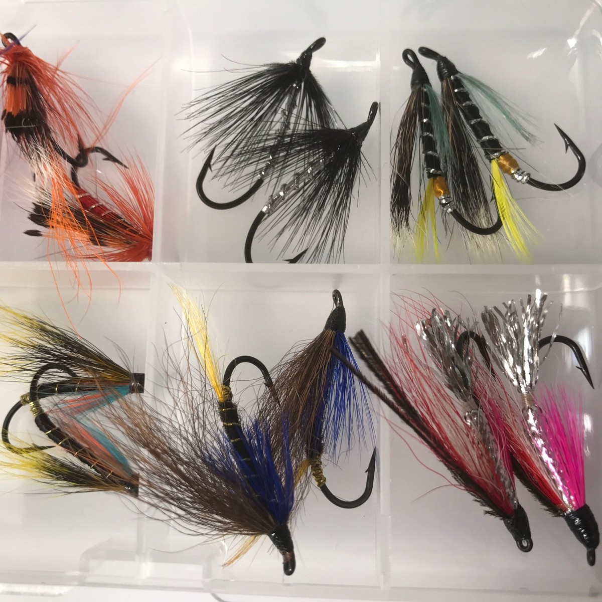 Miscele Di Mosche Da Pesca Al Salmone - Attractor - Ganci Singoli/Doppi - Vari Colorati
