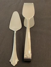 Reed & Barton DEVONSHIRE Stainless  18/10 Pie Cake Server & Salad Serving Tongs