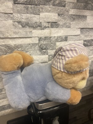 Dandee Soft Expression Plush Praying teddy bear Baby boy  Blue pajamas NWT