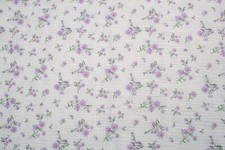 Coupon De Tissu Mousseline Résille Polyester - Motif Fleurs Marron - 3.60m X 1.60m - Pour Vêtements