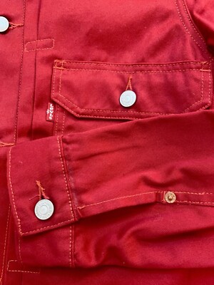Supreme Levi's Type 1 Trucker Jacket Red Medium SS13 New Made in