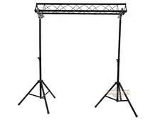 6.56 ft. 2 meter Triangle Truss Segment + Two 7 Ft. Metal Stands DJ Lighting PA