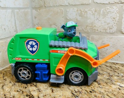 Paw Patrol Rescue Racers Rocky Racer Garbage Truck LIGHTS AND SOUNDS  7''