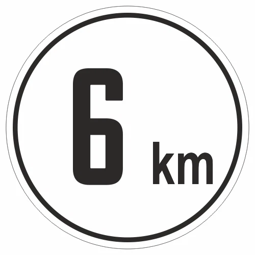 EIGENE HERSTELLUNG Traktor 6 km/h Schild Baumaschine 1 Aufkleber 2068