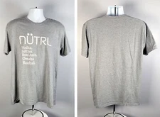 NUTRL Vodka Seltzer Real Juice Omaha Baseball T Shirt Womens XL Gray
