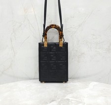 Fendi Mini Sunshine FF Shopper Bag Black 155111632