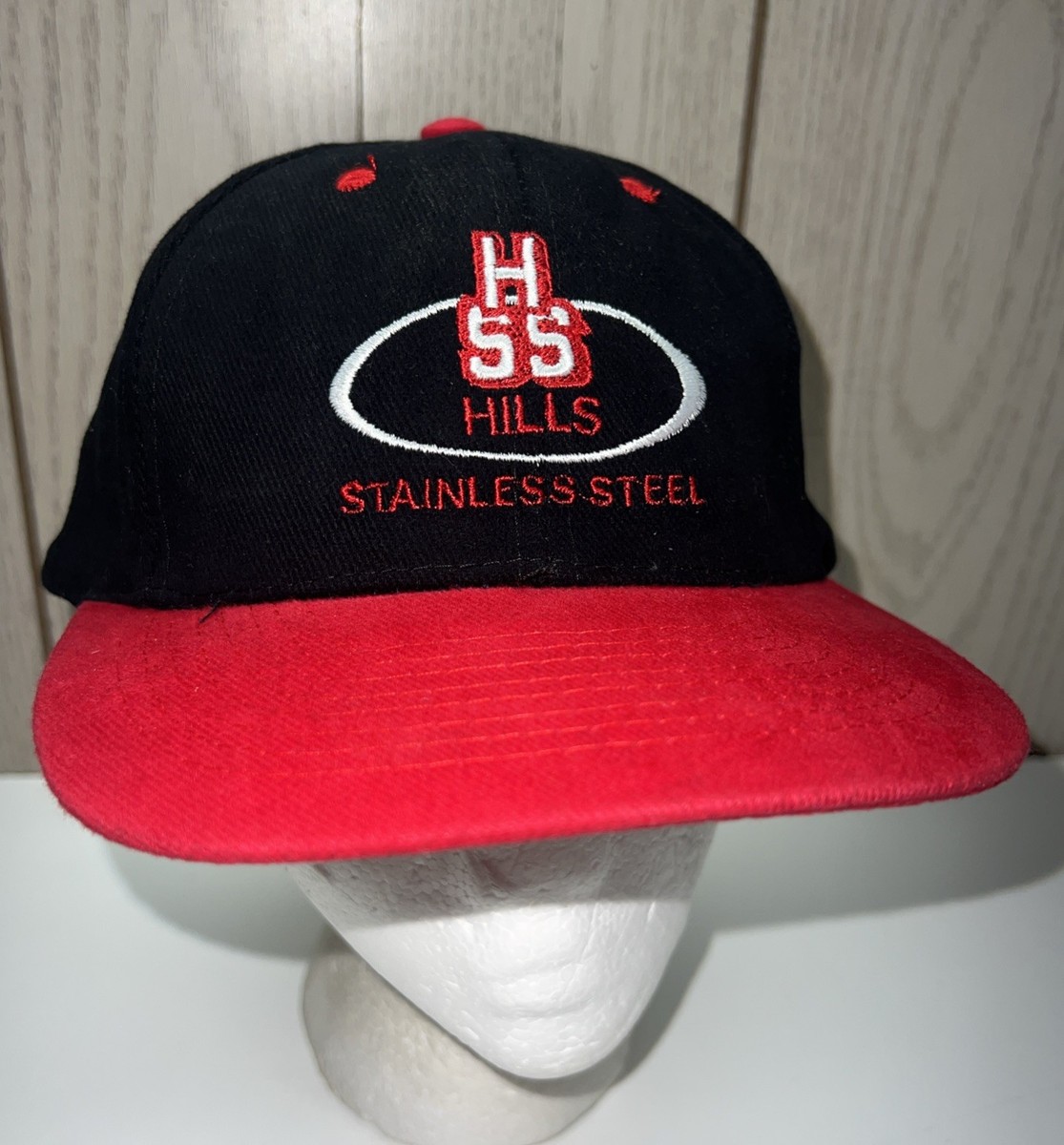 Otto Cap Custom Embroidered Logo Black Red Cotton HSS HILLS