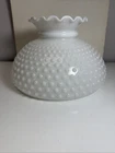 Vtg 10" Hobnail Milk Glass Shade Table-Floor Lamp Electric or Oil Lamp Shade