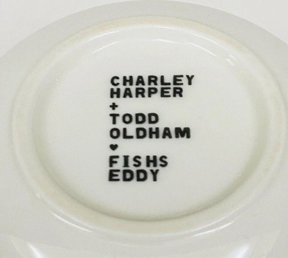 Taza de café de natación Charley Harper Todd Oldham Fishs ¡RARA! Foto 3 de 4