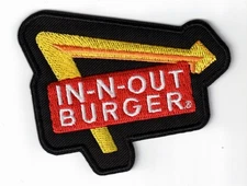 In-N-Out Burger Black Logo Premium 2x3in Embroidered Iron-on Patch