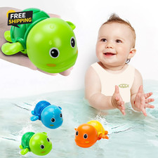Bath Toys, Cute Swimming Turtle Baby Bath Toys for Toddler 1-3, Water Pool