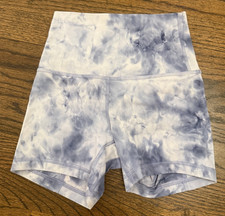 Lululemon Women's Align 4" Shorts - Marble white/purple - Size 2