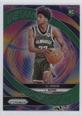 2024-25 Panini Prizm Instant Impact Green Prizm AJ Johnson #11 0z9a