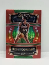 2021-22 Panini Select Kareem Abdul-Jabbar #18 Select Company Red Prizm