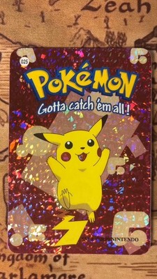 Pikachu #025 - Vintage Vending Machine Prism Sticker 2000 Pokémon