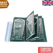 Elegant Metal Knitting Needles Set - Includes Case, Gauge for Organized Crafting