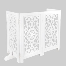 Decorative Wooden Pet Gate, Dog Fence, Cat Gate, Foldable, Adjustable, Portab...