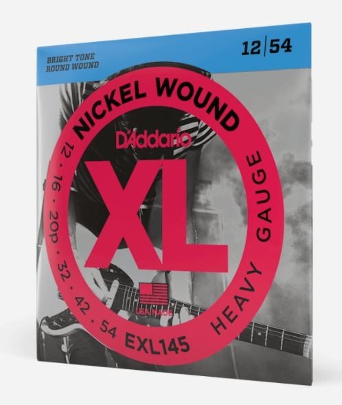 Струны для электрогитары DAddario EXL145 с никелевой обмоткой - Тяжелые 12-54 4090₽