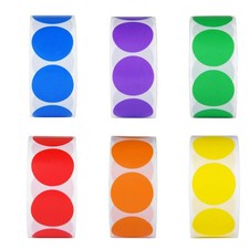 3000 Pieces 1 Inch Round Removable Color-Code Dot Stickers Circle Dots Stickers