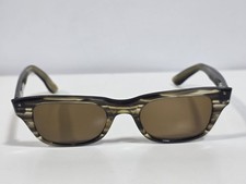 Vintage B L Ray Ban Bausch Lomb Laramie Brown Stripe Frame Only w/Case