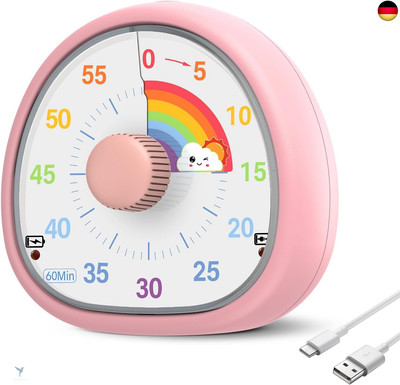 Visueller Timer,60-Minuten Countdown Timer,Visueller Timer für Kinder mit 
