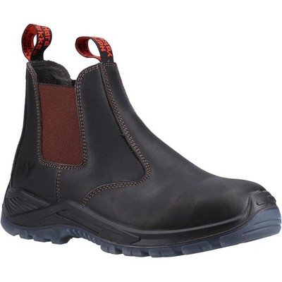 Harte Yakka Banjo braune Leder nicht sicher weiche Spitze Chelsea Händler Stiefel