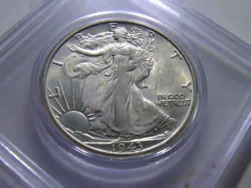 1945 s walking liberty half dollar  UNC