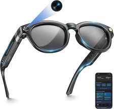 8MP Camera Glasses, AI Smart Glasses with Real-Time Translation & Object Analysi