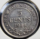 1944 Newfoundland 5 Cents — photo from another recent sale