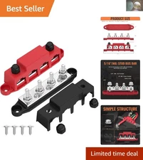 Heavy-Duty 12V 250A Battery Bus Bar - Ideal for Automotive and Solar Wiring