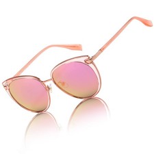 DUCO Oversized Cat Eye Polarized Sunglasses for Women Retro Vintage DC1222
