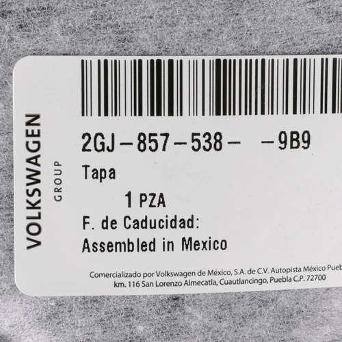 Genuine VOLKSWAGEN 2022-2024 Taos Mirror Cover 2GJ-857-538-9B9