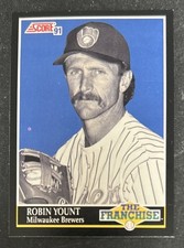 1991 Score Robin Yount The Franchise Baseball Card 854 Brewers HOF VG Red Dot OC