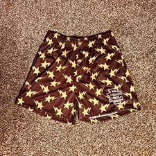 Eric Emanuel Mens Mesh Athletic Shorts Brown/...