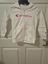 Champion Kids Sweatshirt Full Zip Hoodie Jacket Logo Size 5/6