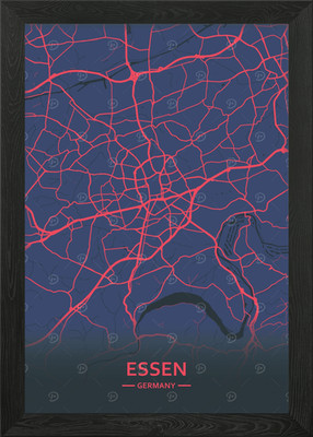 Essen Framed Wall Art Poster Canvas Print Picture