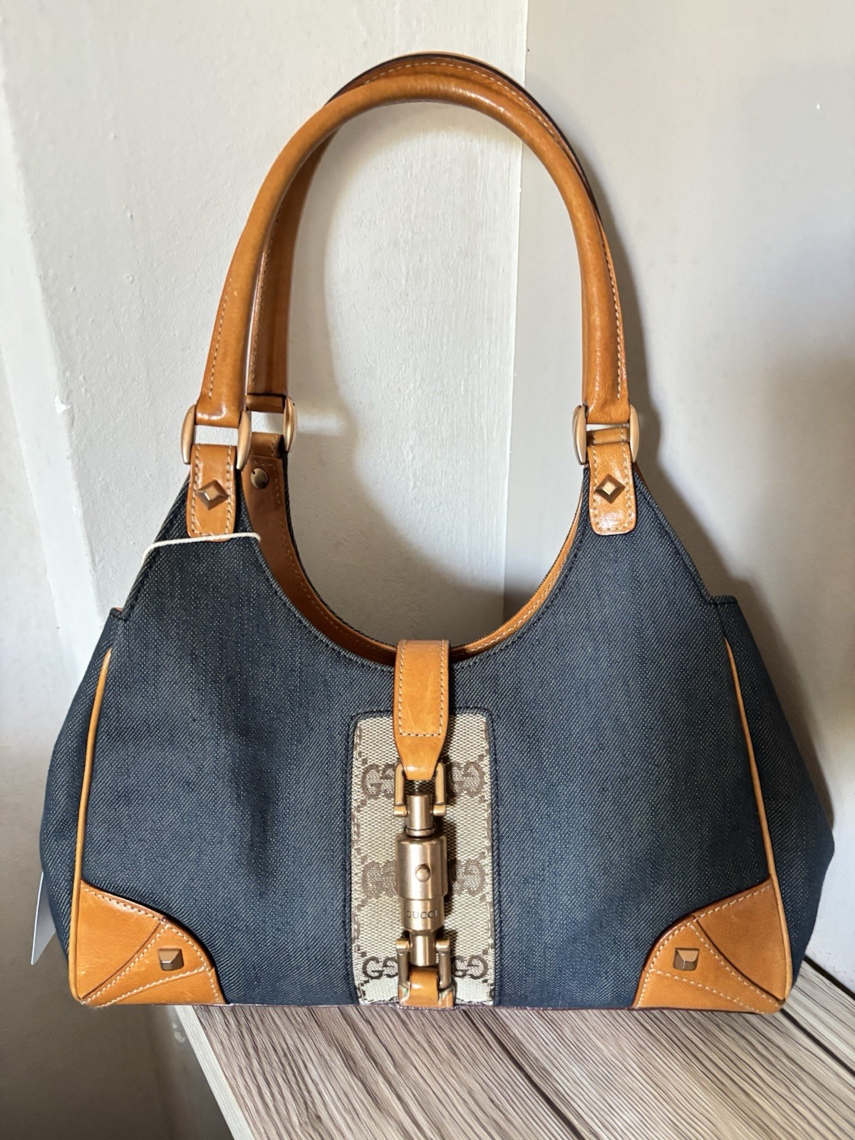 Borsa GUCCI Jackie Vintage Denim GG Monogram - Originale