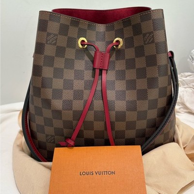 Authentic Louis Vuitton Neo Noe Damier Ebene Berry Bag NEW w