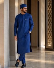 African Cultural Ethnic Clothing Kaftan Shirt Designer Senator Wear. Men 2-Piece
