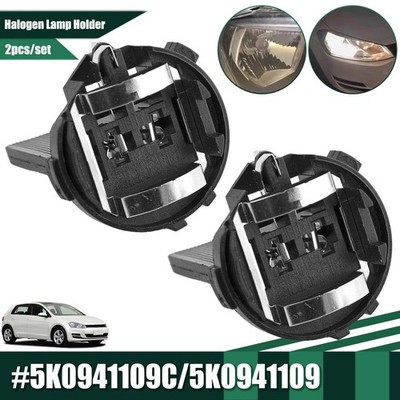 2Pcs Headlight Bulb Socket Retainer Holder Adapters For VW For Benz 5K0941109C