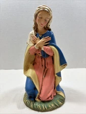 Vtg Italian Fontanini Paper Mache Kneeling Mary Holy Nativity Christmas Figure 