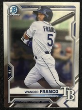2021 Bowman Chrome Prospect Wander Franco Rookie Card #BCP-57 RC Tampa Bay Rays. rookie card picture