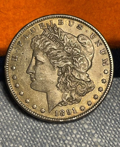 (#100490)   Morgan Dollar:  1891 S. #2   AU+
